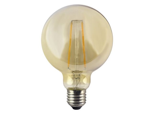 Qaledo LED filament globelamp G95 E27 2W 2200K goud dimbaar