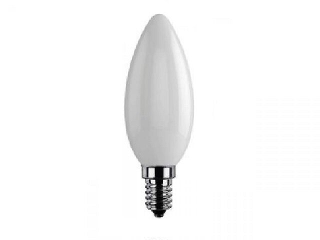 LED-filament kaarslamp met E14-fitting en opaal afwerking