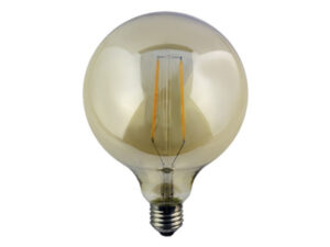 Qaledo LED filament globelamp G125 E27 4W 2200K goud dimbaar