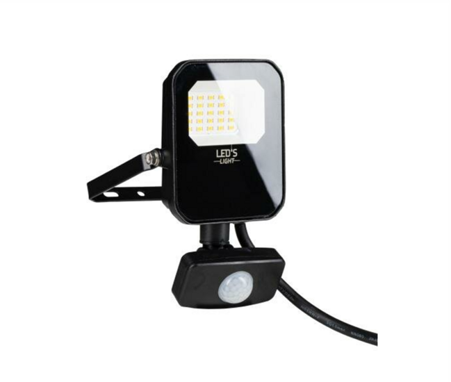 LED-Flutlicht mit Sensor 10W 4000K 1400lm IP65 Schwarz