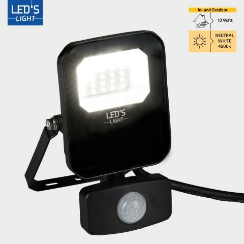 LED floodlight met sensor 20W 4000K 2800lm IP65 Zwart – Image 3