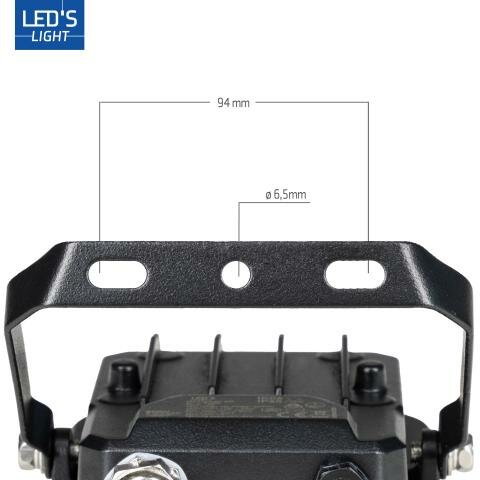 LED floodlight met sensor 20W 4000K 2800lm IP65 Zwart – Image 4