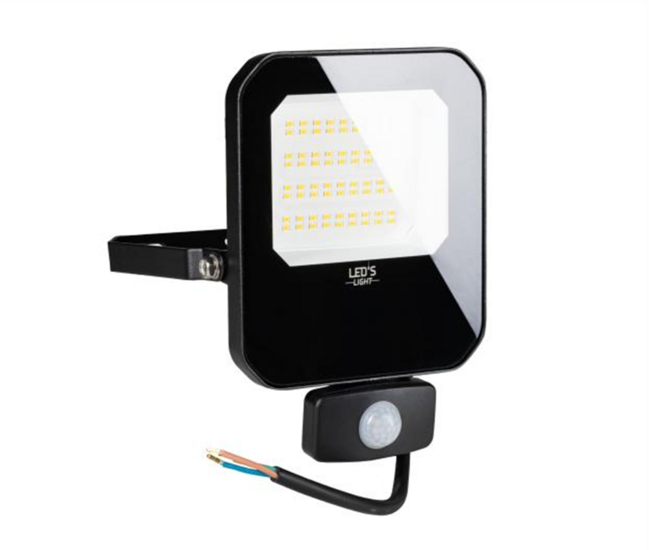 LED floodlight met sensor 50W 4000K 7000lm IP65 Zwart