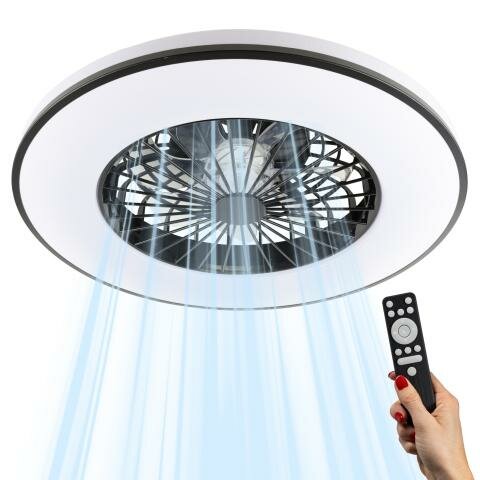 Ceiling fan with LED lighting | 51 cm | Remote control
