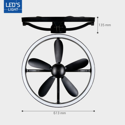Plafondlamp met ventilator zwart 61cm | Led dimbaar | Met afstandsbediening – Bild 4