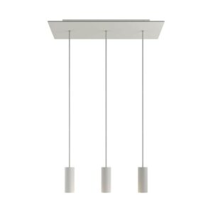 Creative-Cables Rose-One hanglamp | 3 witte Tub-E14 spots | Zonder lichtbron