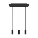Creative-Cables Rose-One hanglamp | 3 pendels | Mat zwart