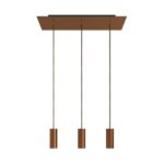 Creative-Cables Rose-One hanglamp | 3 koperkleurige Tub-E14 spots | Inclusief LED