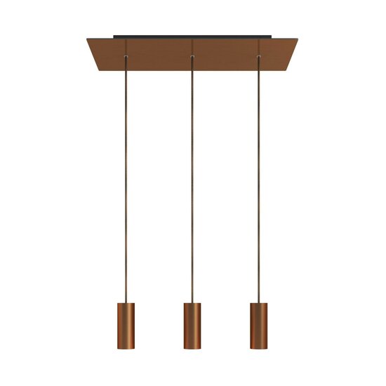 Creative-Cables Rose-One hanglamp | 3 pendels | Satijnkoper