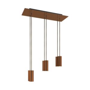 Creative-Cables Rose-One hanglamp | 6 Tub-E14 spots | Satijnkoper | Inclusief LED