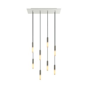 Creative-Cables Rose-One hanglamp | 8 pendels | Mat wit