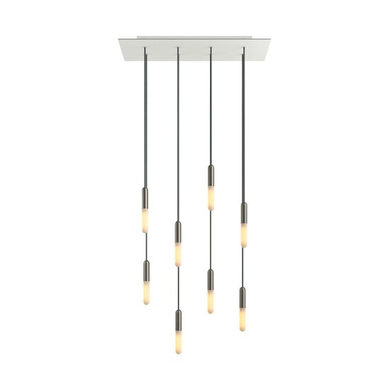 Creative-Cables Rose-One hanglamp | 8 pendels | Mat wit | Inclusief LED