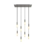 Creative-Cables Rose-One hanglamp | 8 pendels | Satijnstaal | Inclusief LED