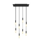 Creative-Cables Rose-One hanglamp | 8 pendels | Mat zwart | Inclusief LED