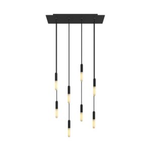 Creative-Cables Rose-One hanglamp | 8 pendels | Mat zwart | Inclusief LED