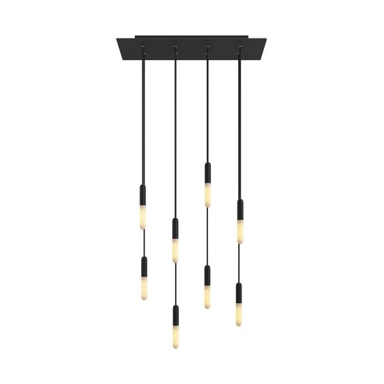 Creative-Cables Rose-One hanglamp | 8 pendels | Mat zwart