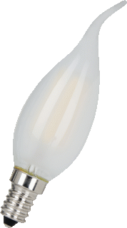 Heldere Bailey LED-filament kaarslamp in windstootvorm met E14-fitting