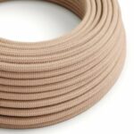Bügeleisenschnur altrosa-beige Zickzack Leinen/Baumwolle | per Meter mit Zickzack-Muster