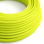 fluorescerend geel Creative-Cables textielsnoer met effen patroon