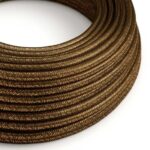 bruin|glitter Creative-Cables textielsnoer met effen patroon