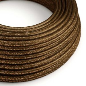 bruin|glitter Creative-Cables textielsnoer met effen patroon