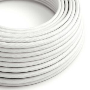 Strijkijzersnoer wit viscose effen | 10 cm met effen patroon