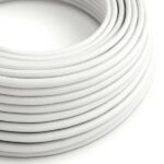 Strijkijzersnoer wit viscose effen | per meter met effen patroon