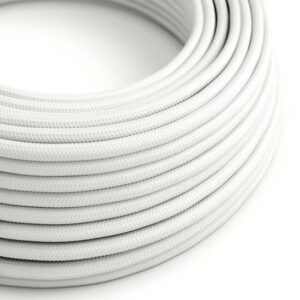 Strijkijzersnoer wit viscose effen | per meter met effen patroon