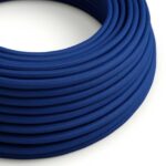 klassiek blauw rond Creative-Cables textielsnoer met effen patroon