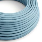 babyblauw Creative-Cables textielsnoer met effen zijde-effect