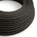 antraciet melange Creative-Cables textielsnoer met effen patroon