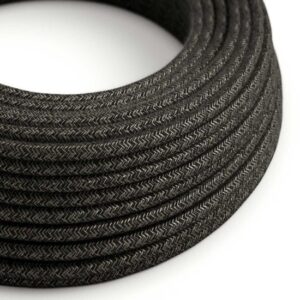 antraciet melange Creative-Cables textielsnoer met effen patroon