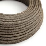 bruin melange Creative-Cables textielsnoer met effen patroon
