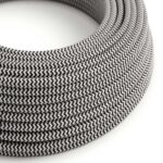 zwart|wit Creative-Cables snoer van viscose met zijde-effect