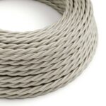 parelwit|ivoor Creative-Cables textielsnoer met gevlochten zijde-effect
