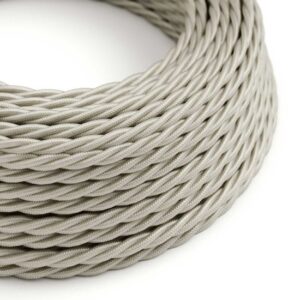 parelwit|ivoor Creative-Cables textielsnoer met gevlochten zijde-effect