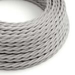 zilver Creative-Cables textielsnoer met gevlochten zijde-effect