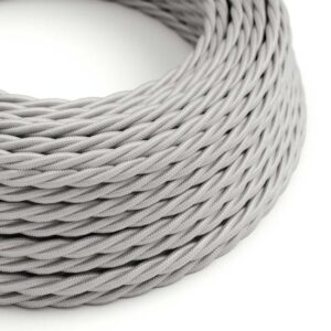 zilver Creative-Cables textielsnoer met gevlochten zijde-effect