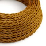 goud Creative-Cables textielsnoer met gevlochten zijde-effect