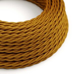 goud Creative-Cables textielsnoer met gevlochten zijde-effect