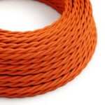 vlamoranje Creative-Cables textielsnoer met gevlochten zijde-effect