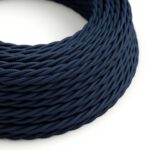 donkerblauw Creative-Cables textielsnoer met gevlochten patroon