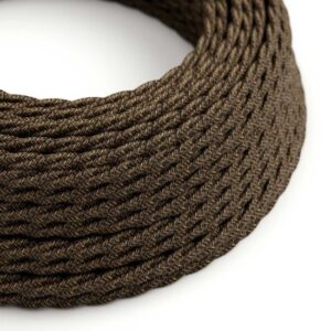 bruin Creative-Cables textielsnoer met gevlochten patroon