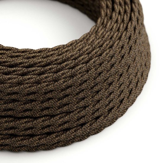 bruin Creative-Cables textielsnoer met gevlochten patroon