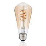 LED filament Edisonlamp ST64 E27 3W 2200K gebronsd dimbaar