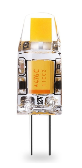 Compacte G4 LED-capsule van 1 watt met steekpinnen