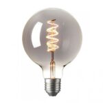 LED Kooldraadlamp Globe Curl Titanium G125mm E27 4W Dimbaar