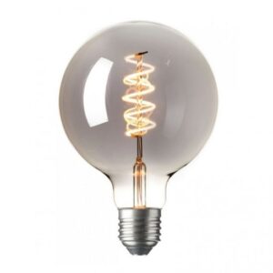 LED Kooldraadlamp Globe Curl Titanium G125mm E27 4W Dimbaar