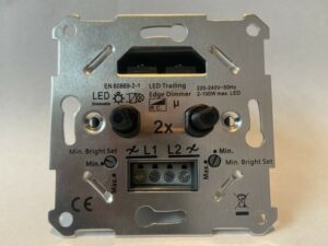Dubbele LED Dimmer 2x 0-100W | Fase-afsnijding