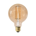 LED filament globelamp G95 E27 4W 2200K amber dimbaar